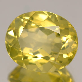 3,61 ctw natürlicher gelber Quarz, Oval Schliff, VVS-VS