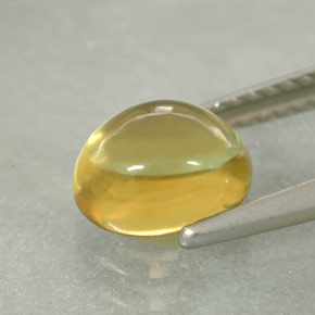 1,61 ctw natürlicher gelber Quarz, Oval Schliff, Transparent