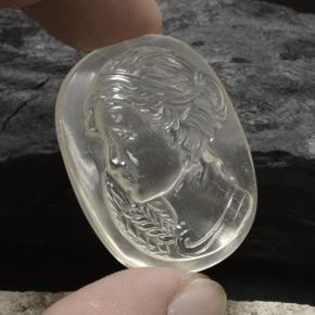 74,59 ctw natürlicher weißer Quarz, Oval Schliff, Transparent
