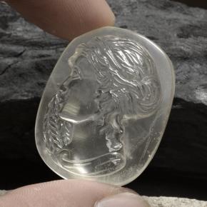 74,59 ctw natürlicher weißer Quarz, Oval Schliff, Transparent