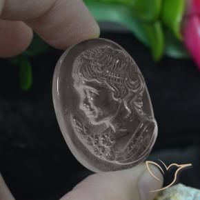 9,17 ctw natürlicher Klares Weiß Quarz, Oval, Transparent