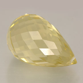 16,27 ctw natürlicher gelber Quarz, Briolette, VVS