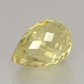 10,31 ctw natürlicher gelber Quarz, Briolette, VVS