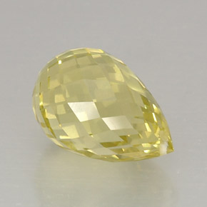 10,31 ctw natürlicher gelber Quarz, Briolette, VVS