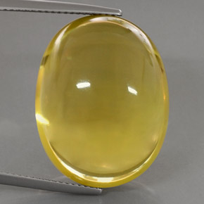 39,75 ctw natürlicher gelber Quarz, Oval Schliff, Transparent