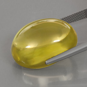 39,75 ctw natürlicher gelber Quarz, Oval Schliff, Transparent