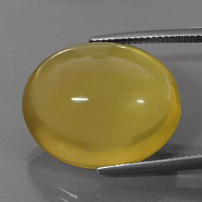 36,73 ctw natürlicher gelber Quarz, Oval Schliff, Transparent