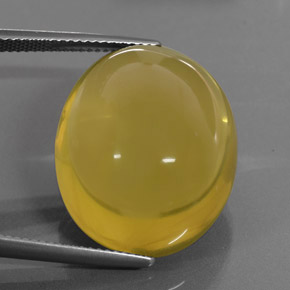 36,73 ctw natürlicher gelber Quarz, Oval Schliff, Transparent