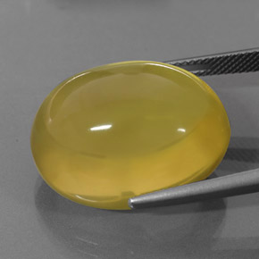 36,73 ctw natürlicher gelber Quarz, Oval Schliff, Transparent