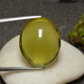 29,76 ctw natürlicher grüner Quarz, Oval Schliff, Transparent