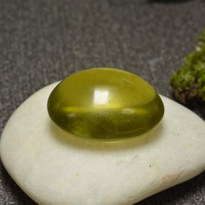 29,76 ctw natürlicher grüner Quarz, Oval Schliff, Transparent