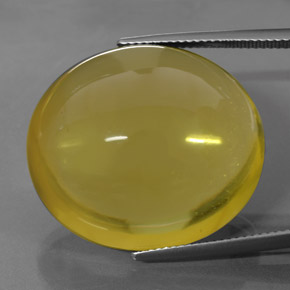 58,96 ctw natürlicher gelber Quarz, Oval Schliff, Transparent