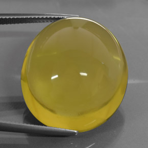 58,96 ctw natürlicher gelber Quarz, Oval Schliff, Transparent