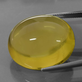 58,96 ctw natürlicher gelber Quarz, Oval Schliff, Transparent