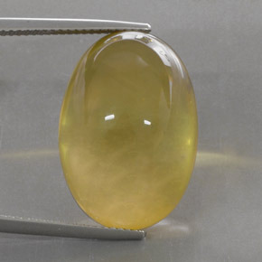 27,87 ctw natürlicher gelber Quarz, Oval Schliff, Transparent