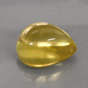 22,07 ctw natürlicher gelber Quarz, Birnenform, Transparent