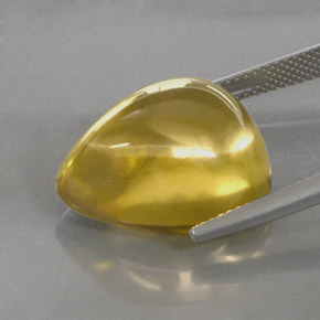 22,07 ctw natürlicher gelber Quarz, Birnenform, Transparent