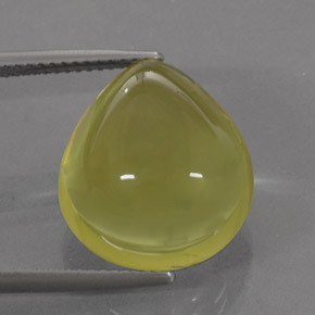 17,87 ctw natürlicher gelber Quarz, Birnenform, Transparent