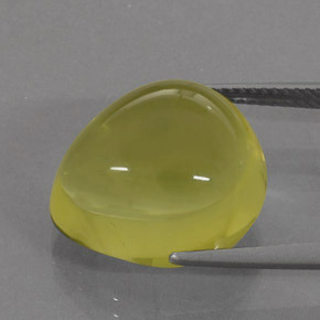 17,87 ctw natürlicher gelber Quarz, Birnenform, Transparent