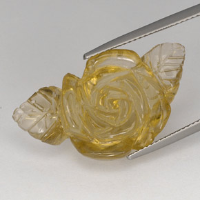 21,78 ctw natürlicher gelber Quarz, Transparent, Transparent / Lichtdurchlässig