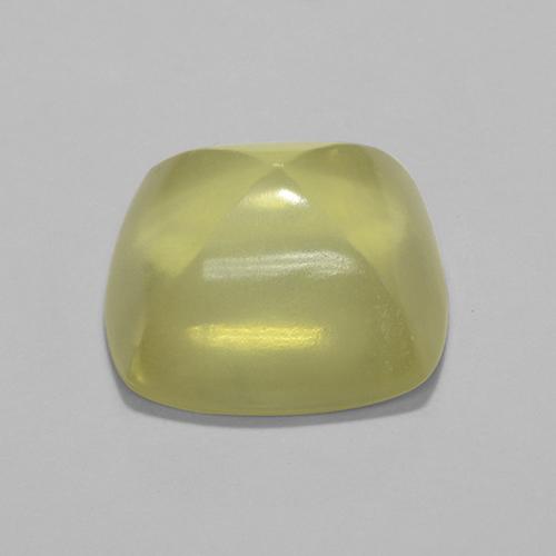 7,89 ctw natürlicher gelber Quarz, Kissenschliff, Transparent
