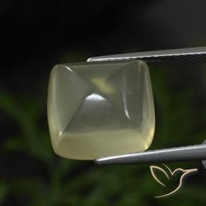9,17 ctw natürlicher hellgrünlich-gelb Quarz, Kissen, Transparent