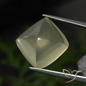 9,17 ctw natürlicher hellgrünlich-gelb Quarz, Kissen, Transparent