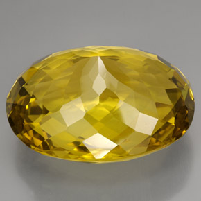 223,80 ctw natürlicher gelber Quarz, Oval Schliff, VVS-VS