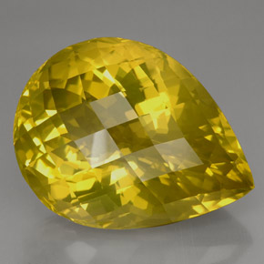 145,55 ctw natürlicher gelber Quarz, Birnenform, IF