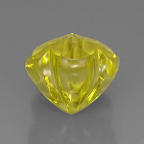 12,53 ctw natürlicher gelber Quarz, Blumenschliff, Transparent