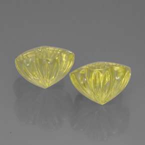  ct natürliche gelber Quarz-Edelsteine, Blumenschliff, Transparent