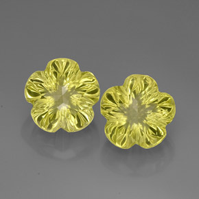  ct natürliche gelber Quarz-Edelsteine, Blumenschliff, Transparent