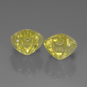  ct natürliche gelber Quarz-Edelsteine, Blumenschliff, Transparent
