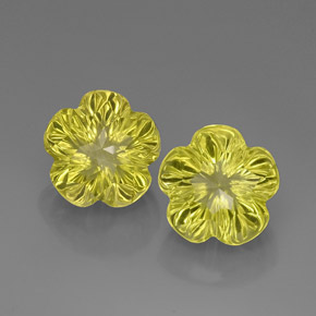  ct natürliche gelber Quarz-Edelsteine, Blumenschliff, Transparent
