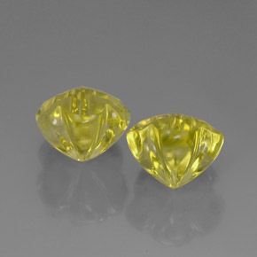  ct natürliche gelber Quarz-Edelsteine, Blumenschliff, Transparent