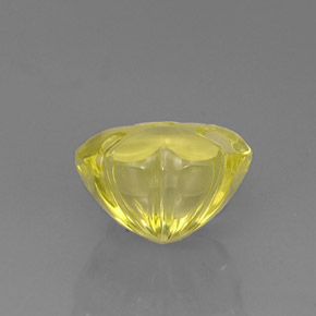 10,56 ctw natürlicher gelber Quarz, Fantasieschliff, Transparent