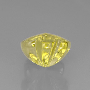 6,62 ctw natürlicher gelber Quarz, Blumenschliff, Transparent