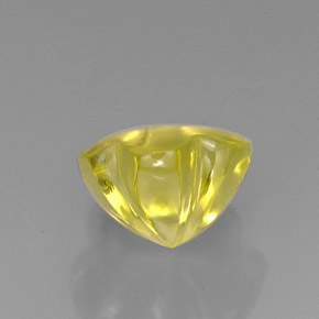 6,83 ctw natürlicher gelber Quarz, Blumenschliff, Transparent