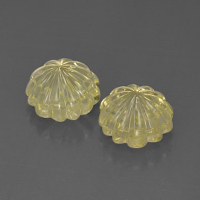  ct natürliche gelber Quarz-Edelsteine, Blumenschliff, Transparent