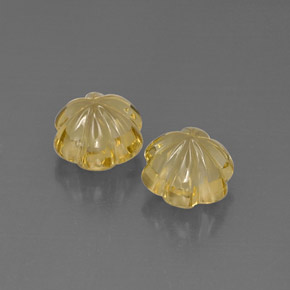 ct natürliche gelber Quarz-Edelsteine, Blumenschliff, Transparent