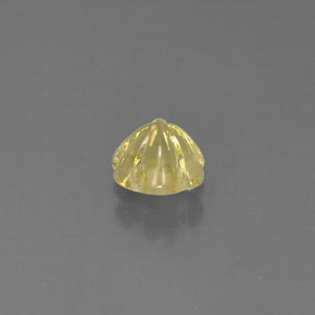 2,19 ctw natürlicher gelber Quarz, Blumenschliff, Transparent