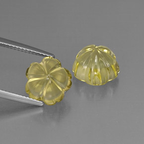  ct natürliche gelber Quarz-Edelsteine, Blumenschliff, Transparent