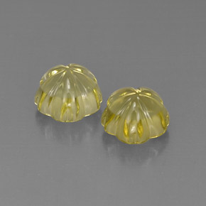  ct natürliche gelber Quarz-Edelsteine, Blumenschliff, Transparent