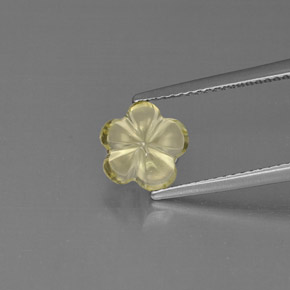 1,86 ctw natürlicher gelber Quarz, Blumenschliff, Transparent
