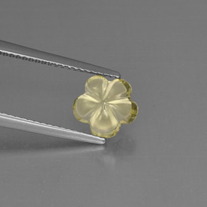 1,86 ctw natürlicher gelber Quarz, Blumenschliff, Transparent