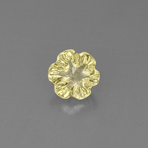 2,62 ctw natürlicher gelber Quarz, Blumenschliff, Transparent