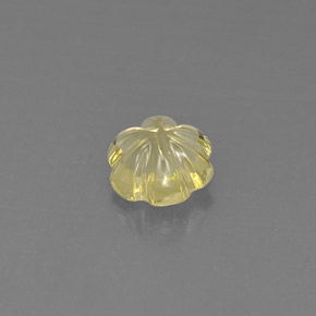 2,62 ctw natürlicher gelber Quarz, Blumenschliff, Transparent