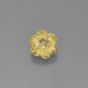 2,47 ctw natürlicher gelber Quarz, Blumenschliff, Transparent