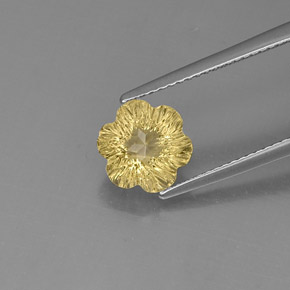 2,47 ctw natürlicher gelber Quarz, Blumenschliff, Transparent