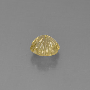 2,47 ctw natürlicher gelber Quarz, Blumenschliff, Transparent